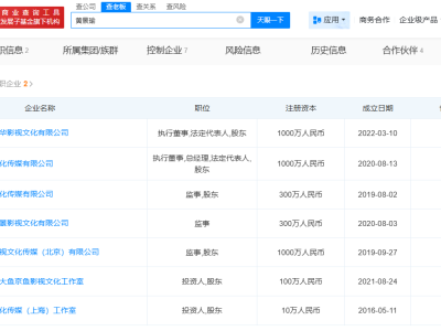 黄景瑜商业版图曝光：名下竟有4家存续企业！-知创网