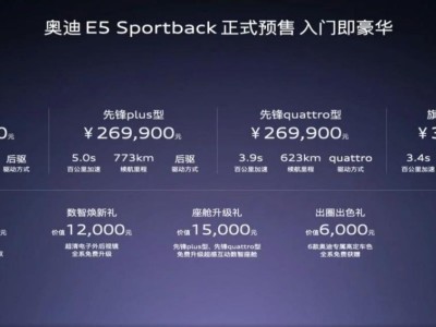 奥迪E5 Sportback预售，德系豪华纯电价格体系迎变局-知创网